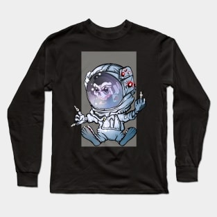 Funny Bad Alien Baby Astronaut Long Sleeve T-Shirt